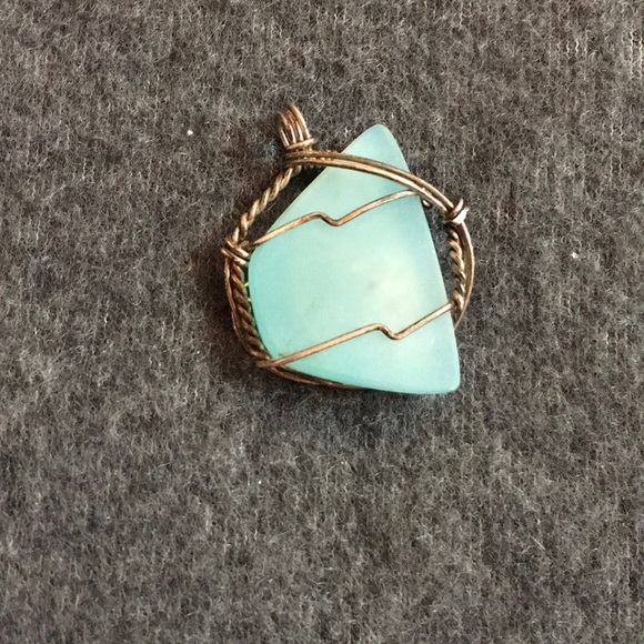 Light Blue Druzy Pendant - Picture 9 of 12